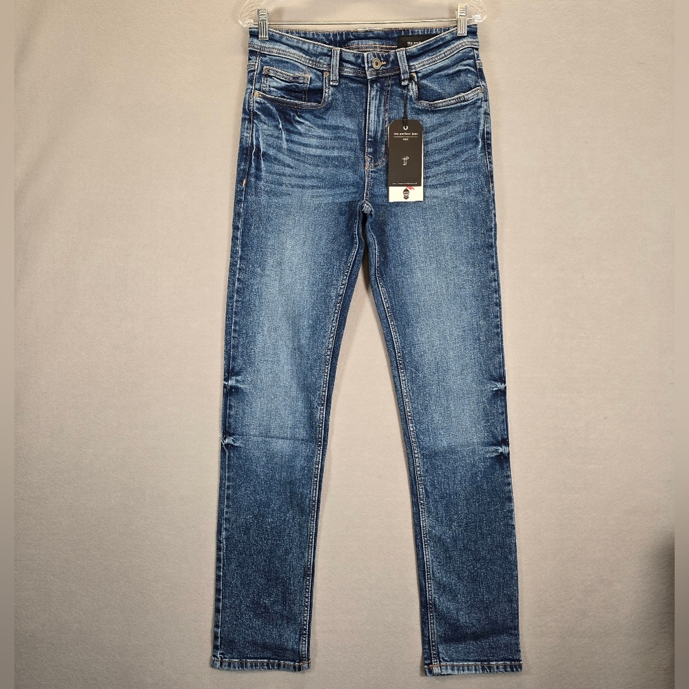 NYC The Perfect Jean Men’s Slim Thick Fit Stream Med Blue Size 30 X 34 New